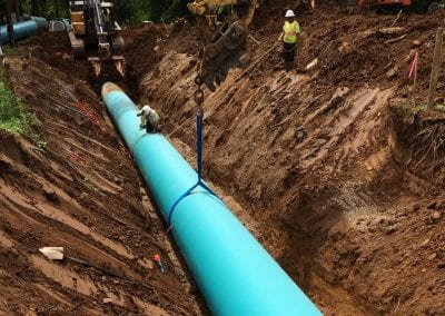 Pipe in a trench