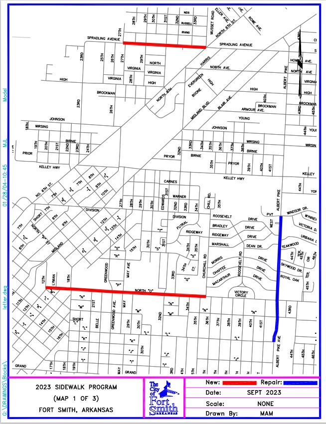 2023 Sidewalk Program Map 1 of 3