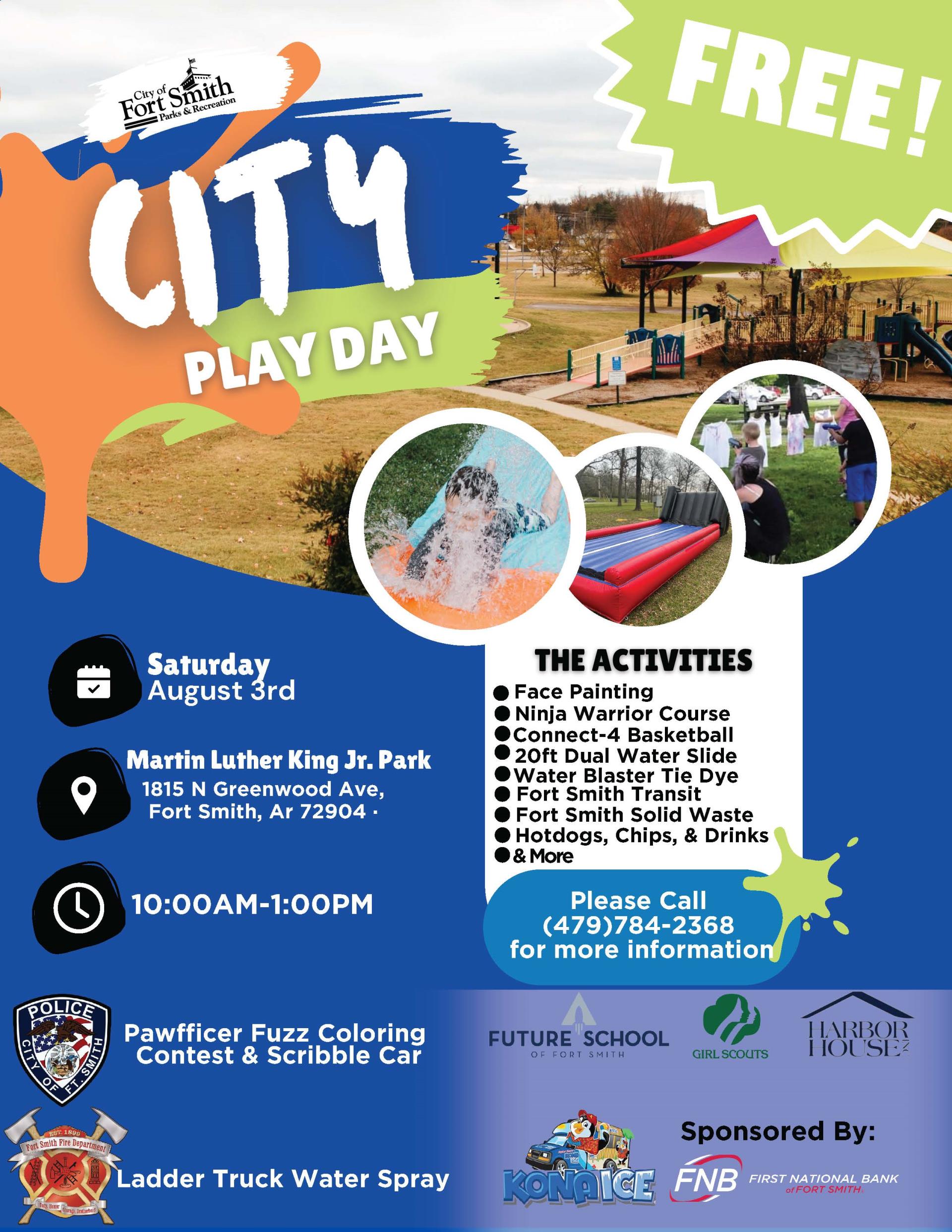 City Play Day - Saturday, August 3