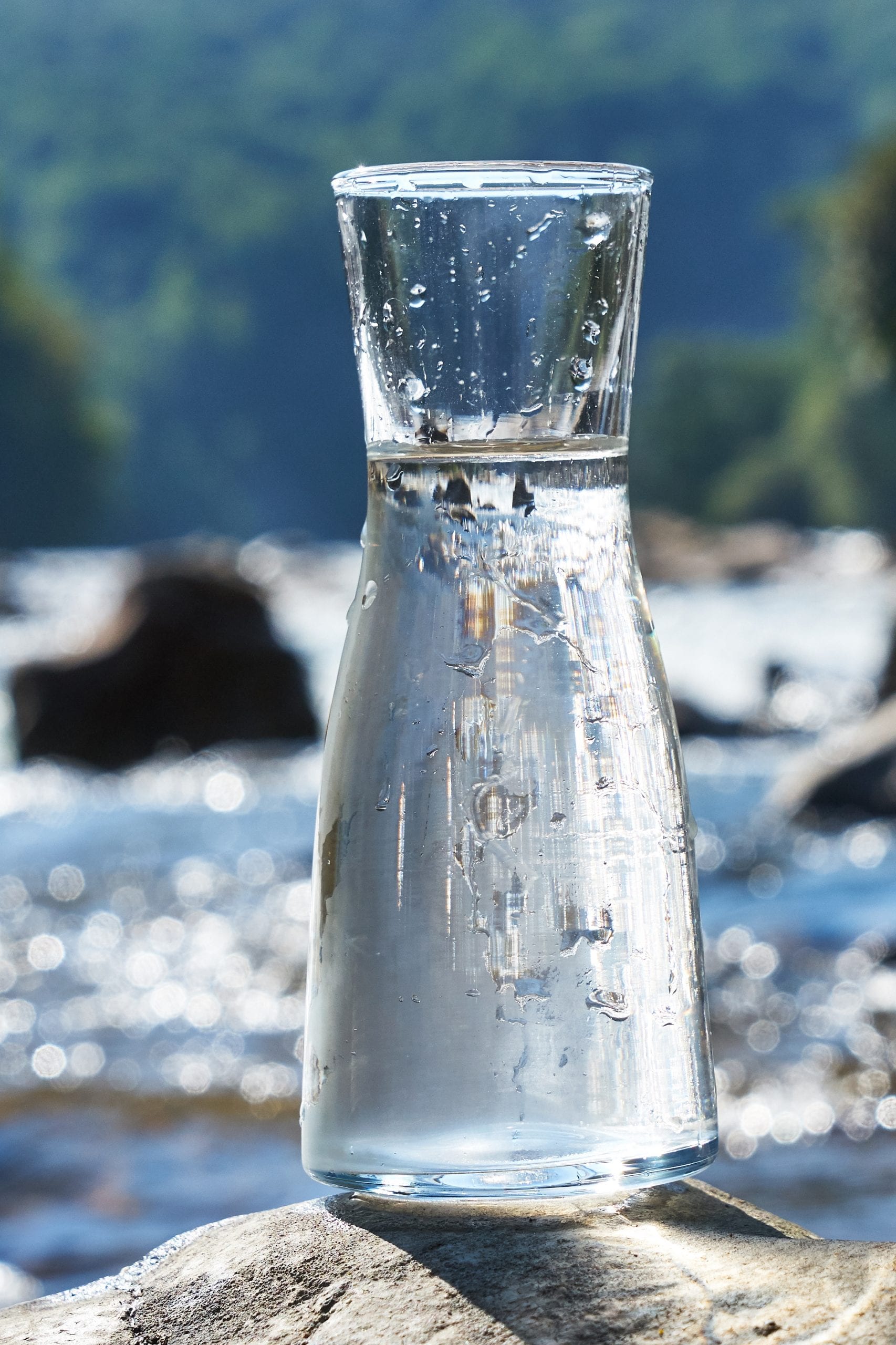 Carafe filled with water